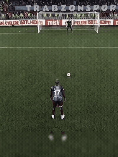 Soccer Player In Number 17 Jersey At Goal GIF