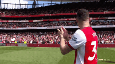 Soccer Player In Number 3 Jersey Applauds Crowd GIF