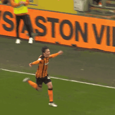 Soccer Player In Orange And Black Running GIF