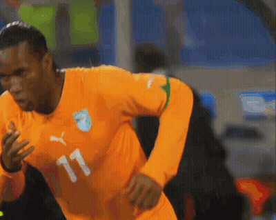 Soccer Player In Orange Jersey Number 11 GIF