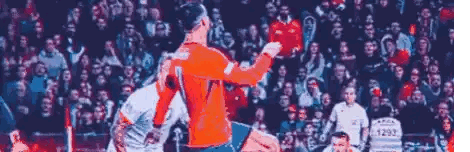 Soccer Player In Orange Jersey Number 1291 Sticker