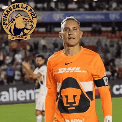 Soccer Player In Orange Pumas Jersey GIF