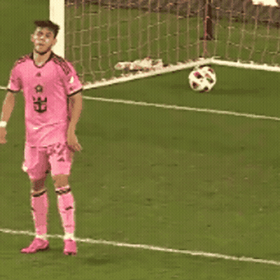 Soccer Player In Pink Fedex Jersey GIF