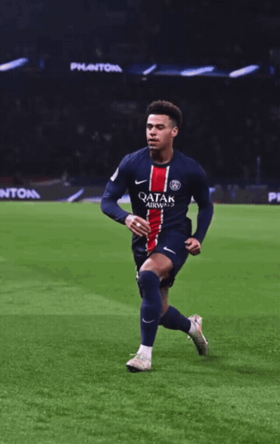 Soccer Player In Qatar Airways Jersey Kneeling GIF