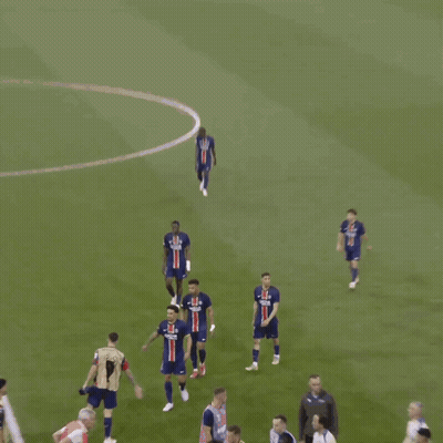 Soccer Player In Qatar Airways Jersey Walking GIF