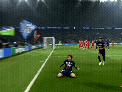 Soccer Player In Qatar Jersey Celebrates GIF