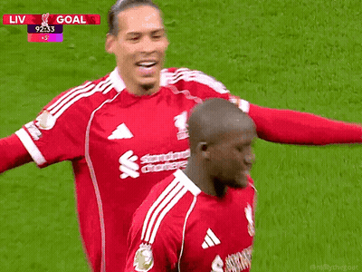 Soccer Player In Red Adidas Jersey On Field GIF