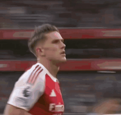 Soccer Player In Red Adidas Jersey Running GIF