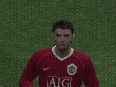 Soccer Player In Red Aig Jersey Raising Fist GIF