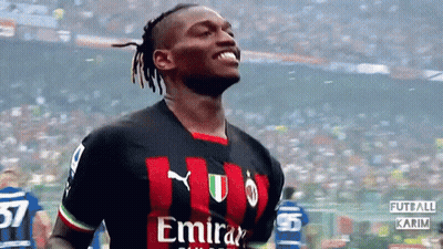 Soccer Player In Red And Black Jersey Emirates Fly Better GIF