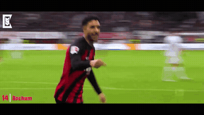 Soccer Player In Red And Black Jersey Running GIF