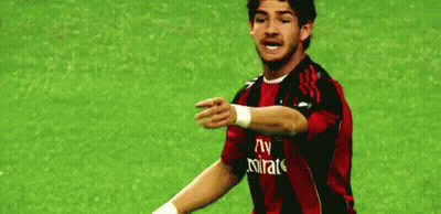 Soccer Player In Red And Black Jersey With Fly Emirates GIF