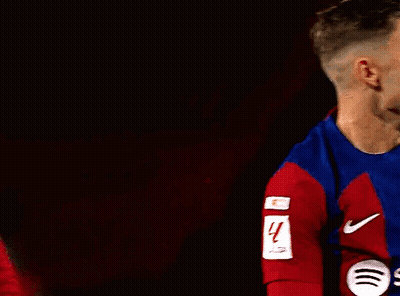 Soccer Player In Red And Blue Jersey Germin GIF