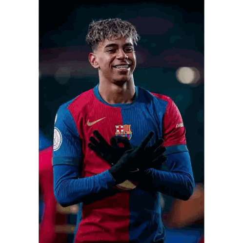 Soccer Player In Red And Blue Jersey Sticker