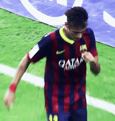 Soccer Player In Red And Blue Qatar Shirt GIF