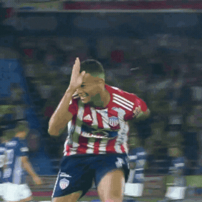 Soccer Player In Red And White Adidas Jersey GIF