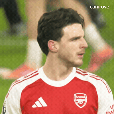 Soccer Player In Red And White Arsenal Jersey GIF