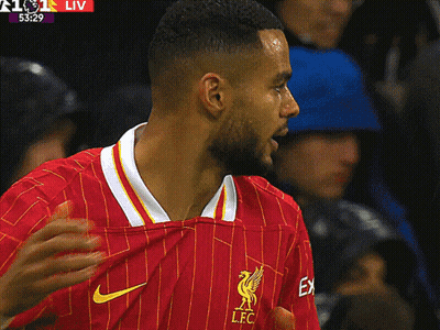 Soccer Player In Red And White Striped Jersey LFC GIF