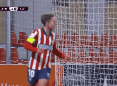Soccer Player In Red And White Striped Jersey Number 10 GIF