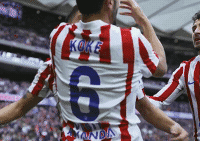 Soccer Player In Red And White Striped Jersey Number 6 GIF