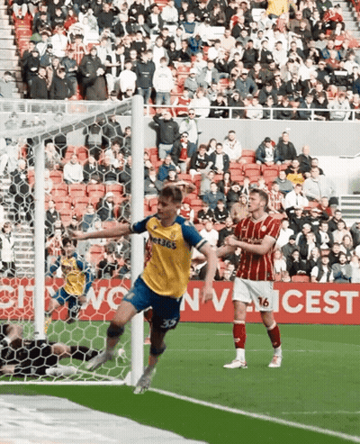 Soccer Player In Red And White Striped Shirt Saying Jet3 GIF