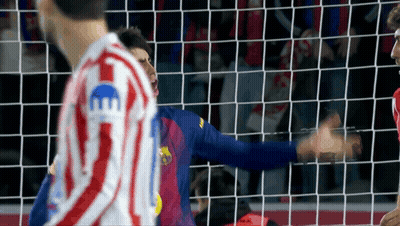Soccer Player In Red And White Striped Shirt With M GIF
