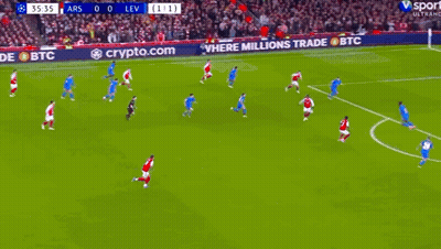 Soccer Player In Red Arsenal Jersey GIF