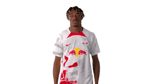 Soccer Player In Red Bull Jersey Sticker