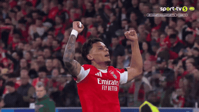 Soccer Player In Red Emirates Fly Better Jersey GIF