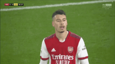 Soccer Player In Red Emirates Fly Better Shirt GIF
