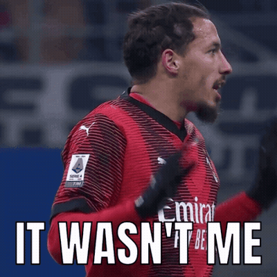 Soccer Player In Red Emirates Jersey Saying It Wasn't Me GIF