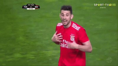 Soccer Player In Red Emirates Jersey GIF
