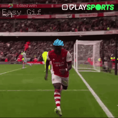Soccer Player In Red Jersey Fly Emirates GIF