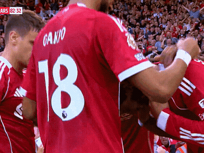 Soccer Player In Red Jersey Number 18 GIF