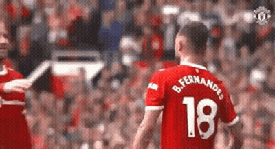 Soccer Player In Red Jersey Number 18 GIF