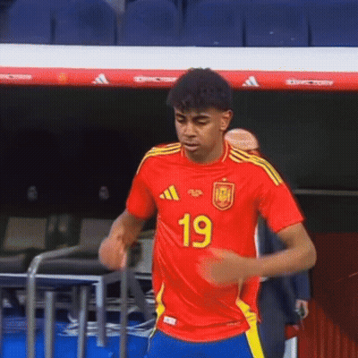 Soccer Player In Red Jersey Number 19 GIF