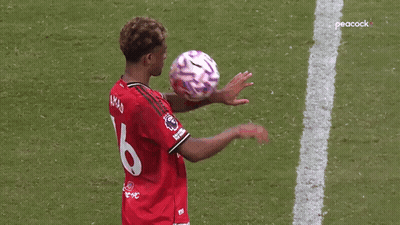 Soccer Player In Red Jersey Number 6 GIF