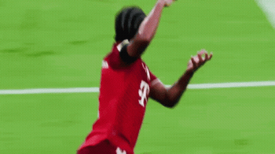 Soccer Player In Red Jersey Number 7 GIF