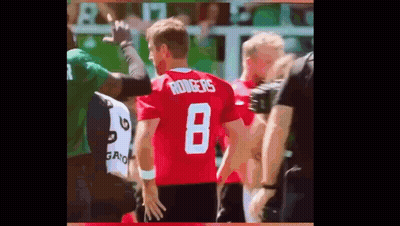Soccer Player In Red Jersey Number 8 GIF