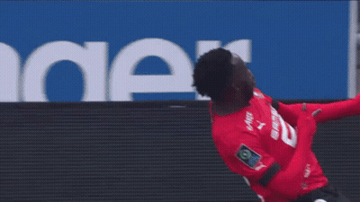 Soccer Player In Red Jersey Number 8 GIF