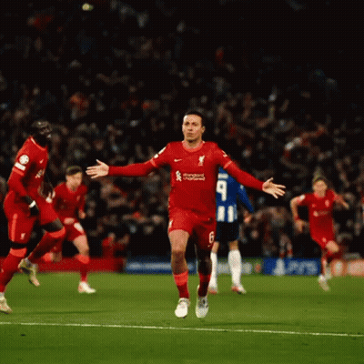 Soccer Player In Red Jersey Number 9 GIF
