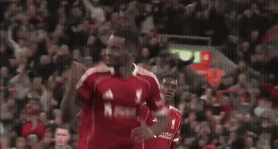 Soccer Player In Red Jersey Running To Goal GIF