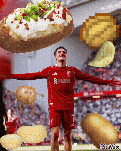 Soccer Player In Red Jersey Saying Standard Chartered GIF