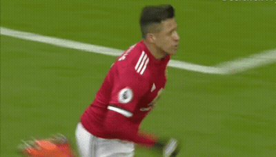 Soccer Player In Red Shirt And White Shorts Running GIF