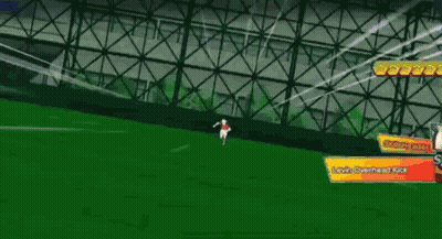 Soccer Player In Red Shirt Jumping GIF