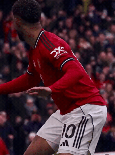 Soccer Player In Red Shirt Number 10 GIF