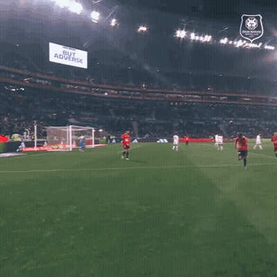 Soccer Player In Red Shirt Number 3 GIF