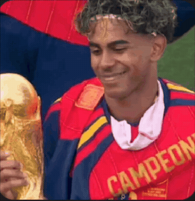 Soccer Player In Red Shirt Saying Campeon GIF