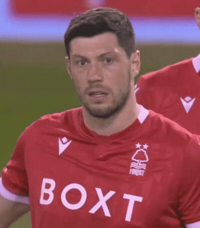 Soccer Player In Red Shirt With Boxt GIF