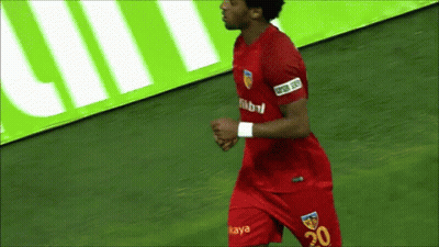 Soccer Player In Red Uniform Number 20 GIF